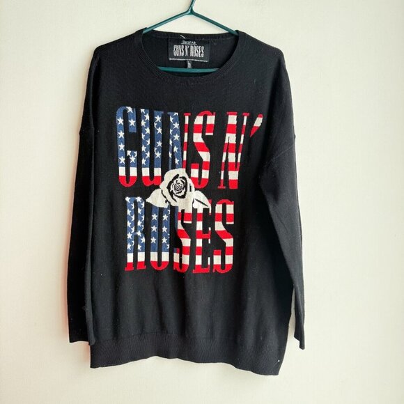 Berska Guns n Roses Motif Lightweight Top Sweater L - Picture 2 of 5